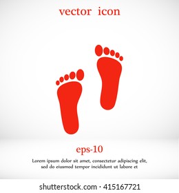 foot vector icon