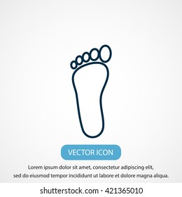 foot vector icon