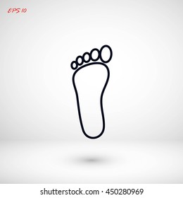 foot vector icon