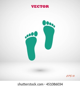 foot vector icon