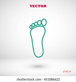 foot vector icon