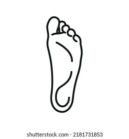 Foot vector icon - editable stroke