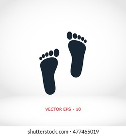 foot vector icon, flat design best vector icon