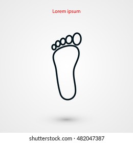 foot vector icon, flat design best vector icon
