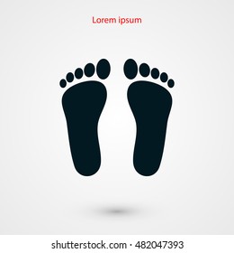 foot vector icon, flat design best vector icon