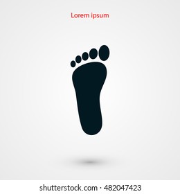 foot vector icon, flat design best vector icon