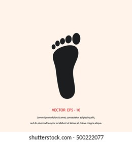 foot vector icon, flat design best vector icon