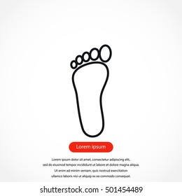 foot vector icon, flat design best vector icon