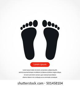 foot vector icon, flat design best vector icon