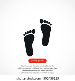 foot vector icon, flat design best vector icon