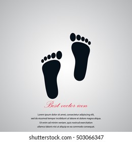 foot vector icon, flat design best vector icon