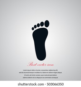 foot vector icon, flat design best vector icon