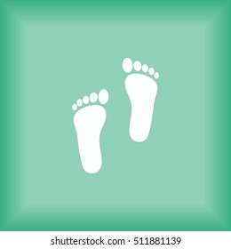 foot vector icon, flat design best vector icon