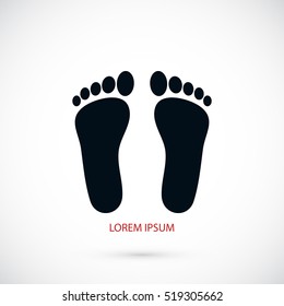 foot vector icon, flat design best vector icon