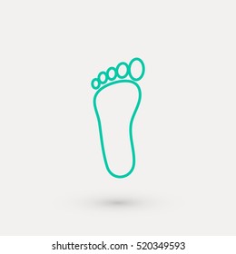 foot vector icon, flat design best vector icon