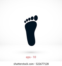 foot vector icon, flat design best vector icon