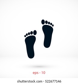 foot vector icon, flat design best vector icon