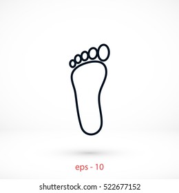 foot vector icon, flat design best vector icon