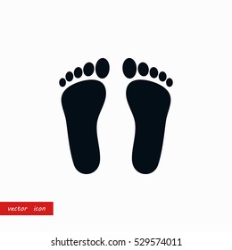 foot vector icon, flat design best vector icon