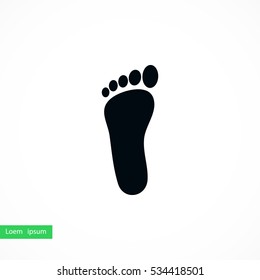 foot vector icon, flat design best vector icon