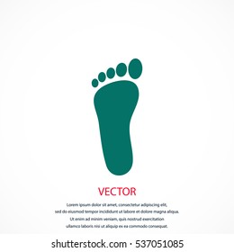 foot vector icon, flat design best vector icon