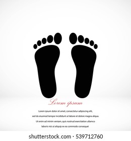 foot vector icon, flat design best vector icon