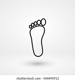 foot vector icon, flat design best vector icon