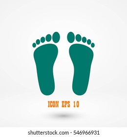 foot vector icon, flat design best vector icon
