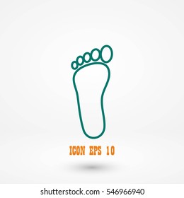 foot vector icon, flat design best vector icon
