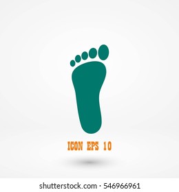 foot vector icon, flat design best vector icon