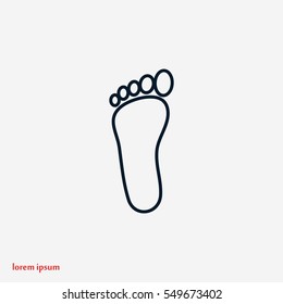 foot vector icon, flat design best vector icon