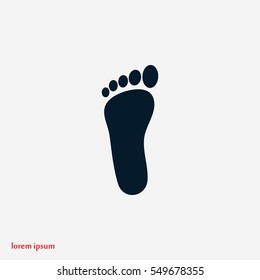foot vector icon, flat design best vector icon