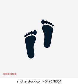 foot vector icon, flat design best vector icon