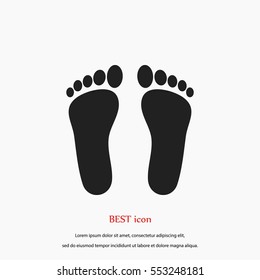 foot vector icon, flat design best vector icon