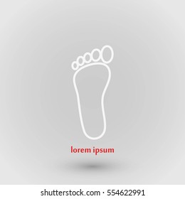 foot vector icon, flat design best vector icon