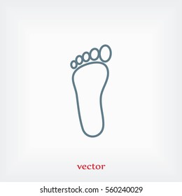 foot vector icon, flat design best vector icon