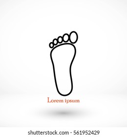 foot vector icon, flat design best vector icon