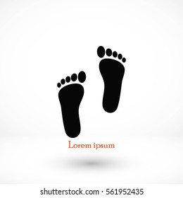 foot vector icon, flat design best vector icon