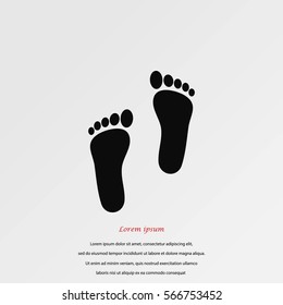 foot vector icon, flat design best vector icon