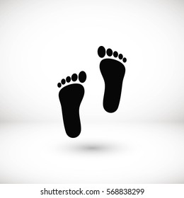 foot vector icon, flat design best vector icon