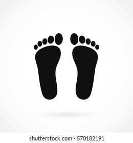 foot vector icon, flat design best vector icon