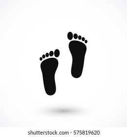 foot vector icon, flat design best vector icon