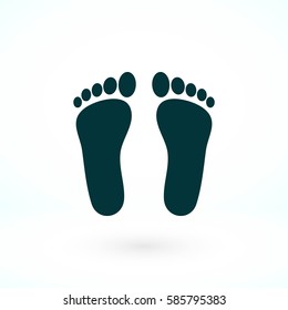 foot vector icon, flat design best vector icon