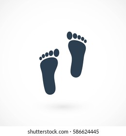foot vector icon, flat design best vector icon