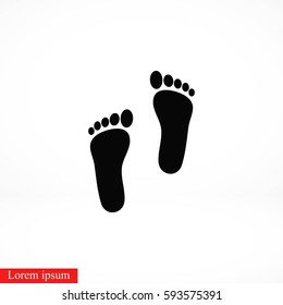 foot vector icon, flat design best vector icon