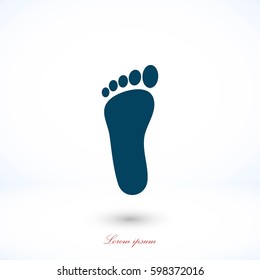 foot vector icon, flat design best vector icon