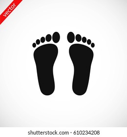 foot vector icon, flat design best vector icon