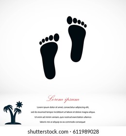 foot vector icon, flat design best vector icon