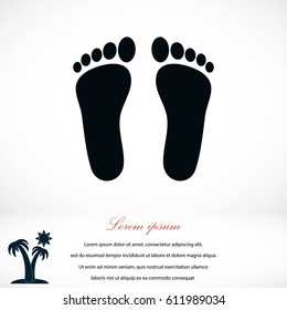 foot vector icon, flat design best vector icon