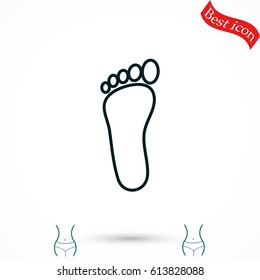 foot vector icon, flat design best